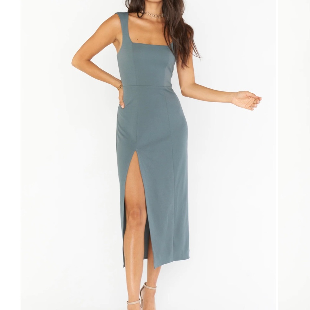 Show me your Mumu Eden midi dress - dusty sage stretch